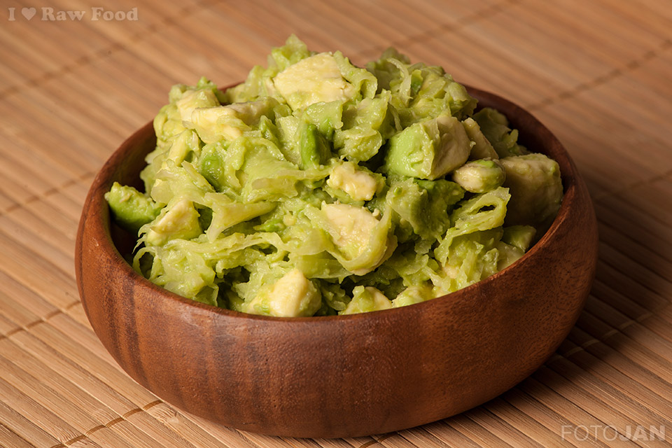 Avocado with sauerkraut